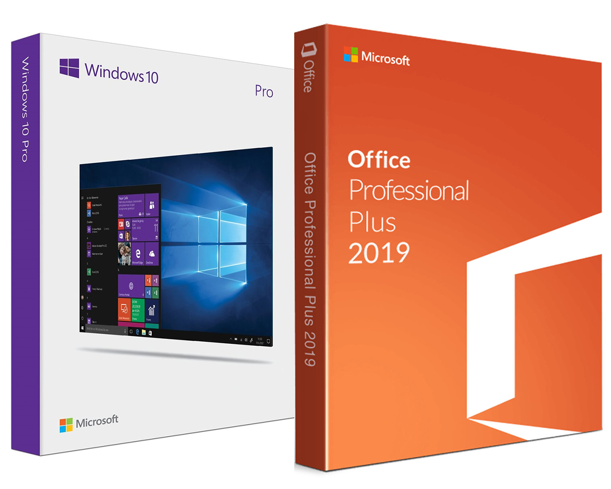 Windows 10 Pro 32 / 64 Bit + Microsoft Office Professional Plus 2019